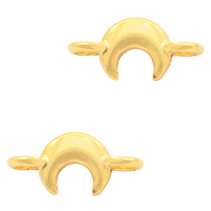 Breloques en m&eacute;tal DQ connecteur lune Dor&eacute; (sans nickel)