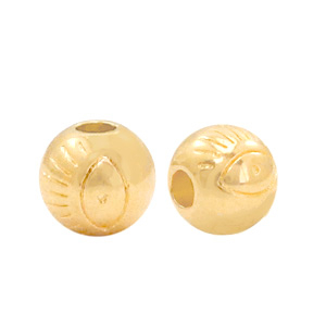 Perles en m&eacute;tal DQ avec oeil 6mm Dor&eacute; (sans nickel)