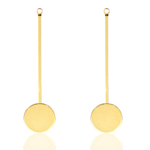 Appr&ecirc;ts en m&eacute;tal DQ boucles d'oreilles crochets Dor&eacute; (sans nickel)