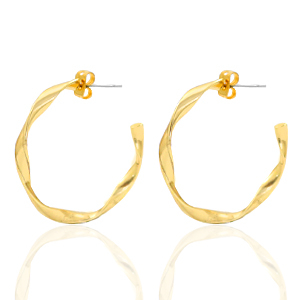Appr&ecirc;ts en m&eacute;tal DQ cr&eacute;oles 32mm twist Dor&eacute; (sans nickel)