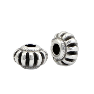Perles en m&eacute;tal DQ d&eacute;co Argent&eacute; antique (sans nickel)