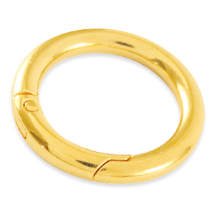 Appr&ecirc;ts en m&eacute;tal DQ anneau porte-cl&eacute;s 35mm Dor&eacute; (sans nickel)
