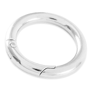 Appr&ecirc;ts en m&eacute;tal DQ anneau porte-cl&eacute;s 35mm Argent&eacute; antique (sans nickel)