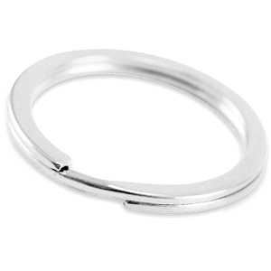 Appr&ecirc;ts en m&eacute;tal DQ anneau porte-cl&eacute;s 35mm Argent&eacute; antique (sans nickel)