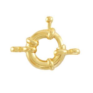 Appr&ecirc;ts en m&eacute;tal DQ fermoir bou&eacute;e 13mm avec anneaux Dor&eacute; (sans nickel)