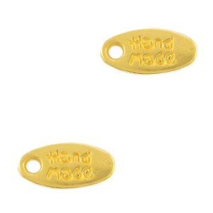 Breloques en m&eacute;tal DQ "handmade" Dor&eacute; (sans nickel)