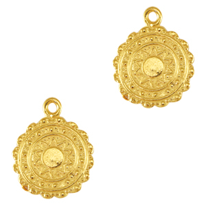 Breloques en m&eacute;tal DQ soleil Dor&eacute; (sans nickel)