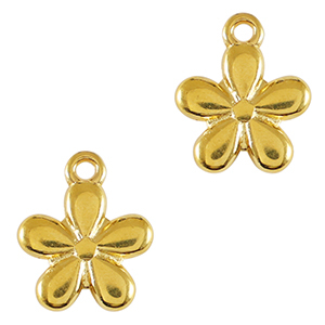 Breloques en m&eacute;tal DQ fleur Dor&eacute; (sans nickel)