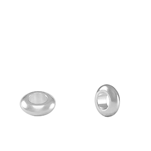 Perles en m&eacute;tal DQ spacer anneau 5mm Argent&eacute; antique (sans nickel)