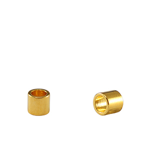 Perles en m&eacute;tal DQ tubes Dor&eacute; (sans nickel)