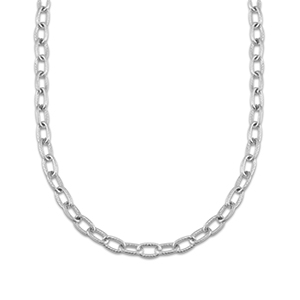 Colliers en acier Inox cha&icirc;ne maille torsad&eacute; Argent&eacute;