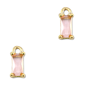 Pendentifs en verre Crystal glass rectangle P&ecirc;che-dor&eacute;