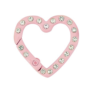 Appr&ecirc;ts color&eacute;s porte-cl&eacute;s coeur Rose