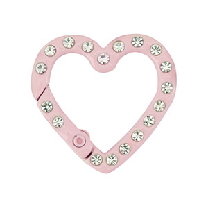 Appr&ecirc;ts color&eacute;s porte-cl&eacute;s coeur Rose clair
