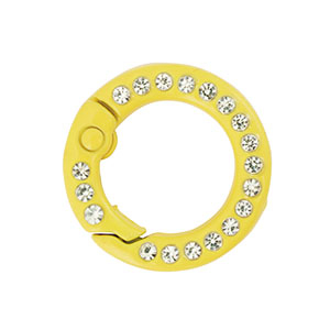 Appr&ecirc;ts color&eacute;s anneau porte-cl&eacute;s Jaune