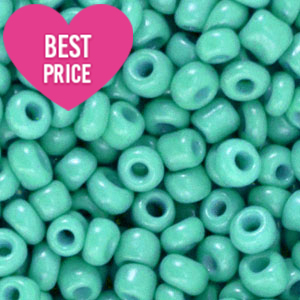 Perles de rocailles 8/0 (3mm) Vert sarcelle