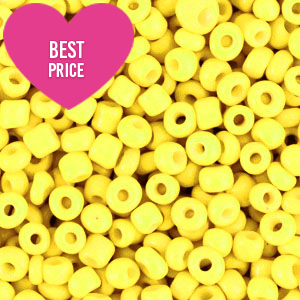 Perles de rocailles 8/0 (3mm) Jaune fluo audacieux