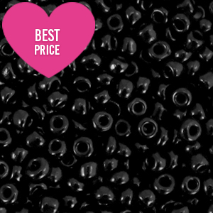 Perles de rocailles 8/0 (3mm) Noir