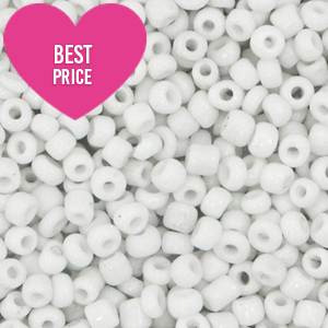 Perles de rocailles 12/0 (2mm) Blanc