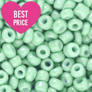 Perles de rocailles 12/0 (2mm) Vert bourgeon de printemps