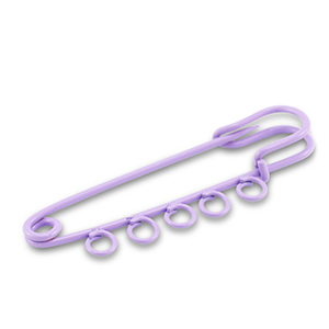 Appr&ecirc;ts color&eacute;s &eacute;pingle d&eacute;corative avec 5 anneaux Violet