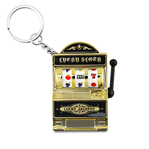 Pendentifs accroche-regard machine &agrave; sous Dor&eacute;-noir