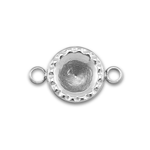 BY31&reg; Connecteur en acier Inox avec serti pour SS29 chaton Argent&eacute;
