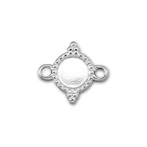 BY31&reg; Connecteur en acier Inox avec serti pour SS16 flatback Argent&eacute;
