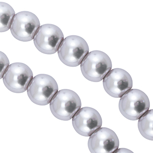 Perles en verre 8mm Gris