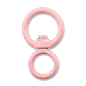Appr&ecirc;ts color&eacute;s porte-cl&eacute;s rond Rose clair