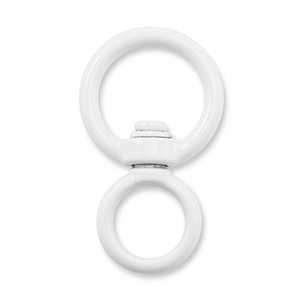 Appr&ecirc;ts color&eacute;s porte-cl&eacute;s rond Blanc