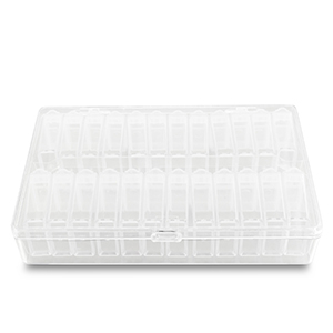 Pr&eacute;sentoir bijoux bo&icirc;te de rangement 24 cases Transparent