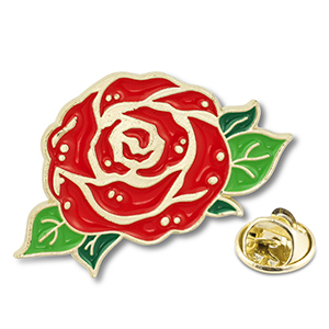 Pins rose Rouge-vert-dor&eacute;