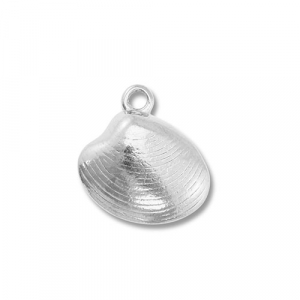 Breloques en acier Inox coquille Argent&eacute;