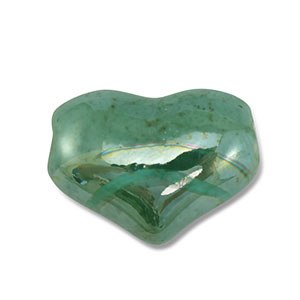 Perles en c&eacute;ramique DQ grecque c&oelig;ur Vert turquoise