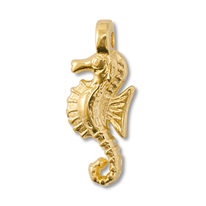Breloques en m&eacute;tal DQ hippocampe Dor&eacute; (sans nickel)