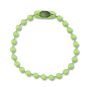 Appr&ecirc;ts color&eacute;s cha&icirc;ne &agrave; billes avec fermoir Vert