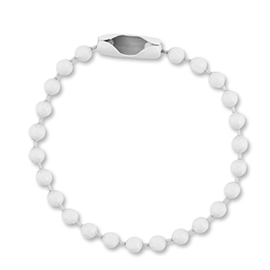 Appr&ecirc;ts color&eacute;s cha&icirc;ne &agrave; billes avec fermoir Gris clair