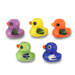 Perles en c&eacute;ramique canard Multicolore