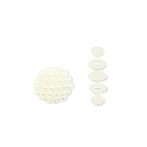 Perles acryliques effet perl&eacute; Blanc cass&eacute;