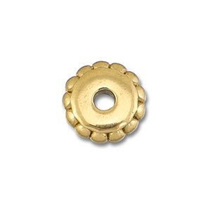 Perles en acier Inox spacer 5mm Dor&eacute;