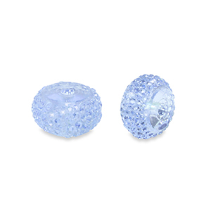 Perles en r&eacute;sine rondelles 6mm Bleu