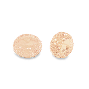 Perles en r&eacute;sine rondelles 6mm P&ecirc;che claire