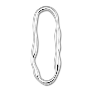 Appr&ecirc;ts en acier Inox connecteur ovale Argent&eacute;
