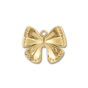 Breloques en acier Inox papillon Dor&eacute;