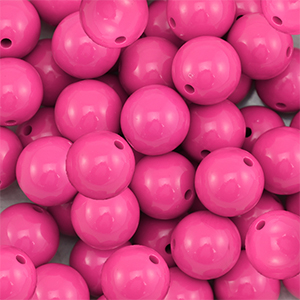 DQ Perles acryliques 16 mm Rose magenta