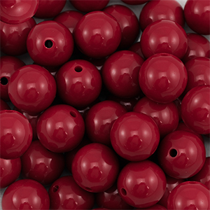 DQ Perles acryliques 16 mm Rouge vin