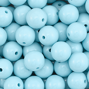 DQ Perles acryliques 14 mm Bleu pastel