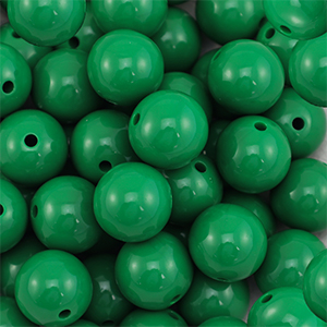 DQ Perles acryliques 14 mm Vert fonce