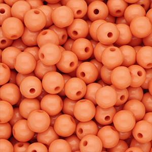 Perles acryliques 8 mm brillant Orange corail
